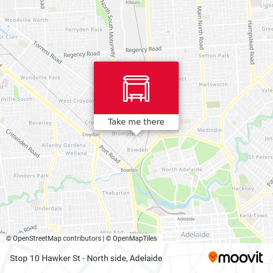 Mapa Stop 10 Hawker St - North side