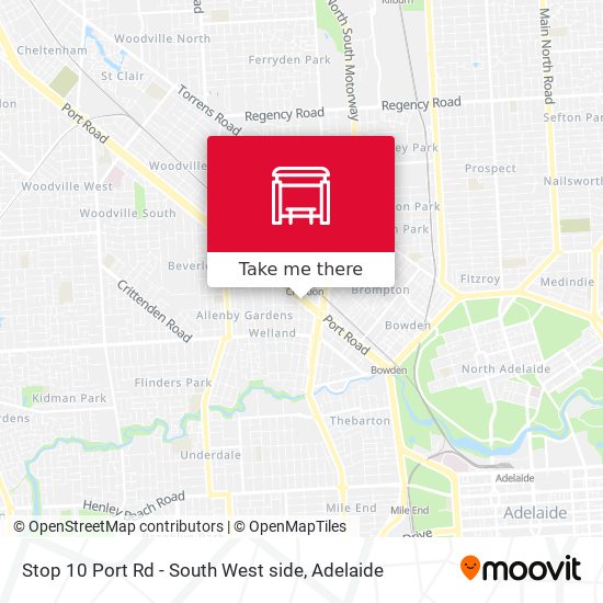 Stop 10 Port Rd - South West side map