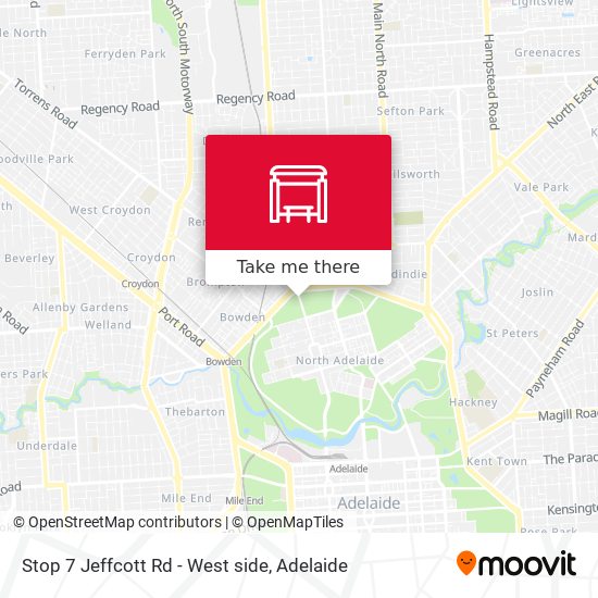 Stop 7 Jeffcott Rd - West side map