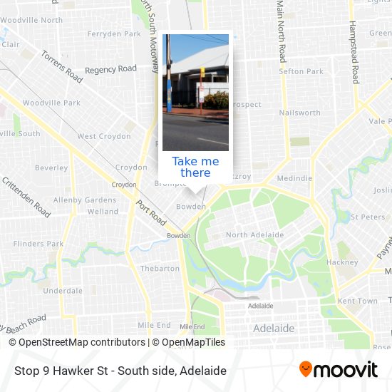 Mapa Stop 9 Hawker St - South side