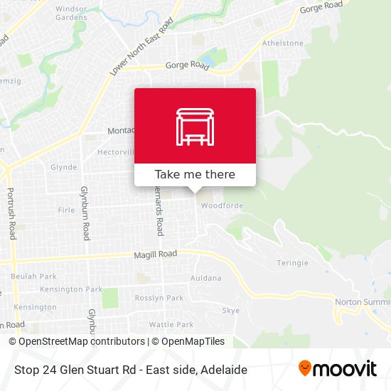 Stop 24 Glen Stuart Rd - East side map