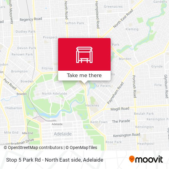 Stop 5 Park Rd - North East side map
