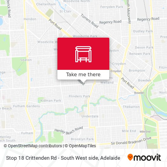 Stop 18 Crittenden Rd - South West side map