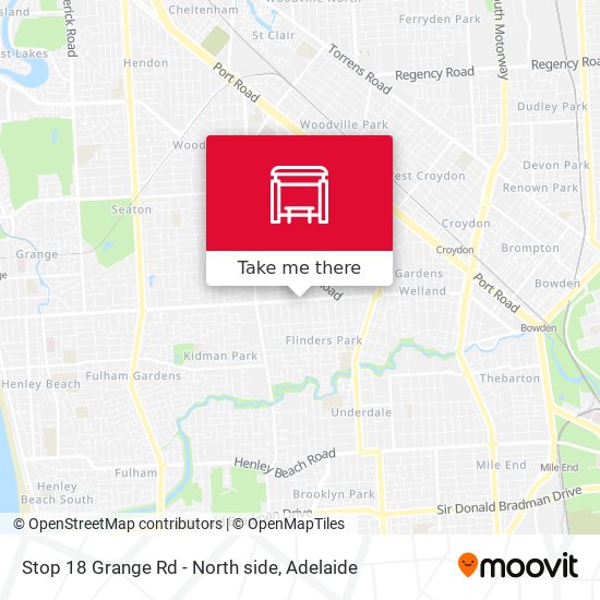 Stop 18 Grange Rd - North side map