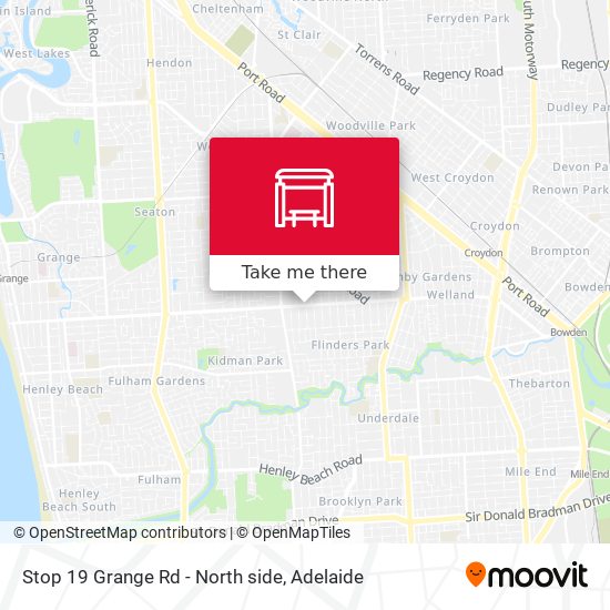 Stop 19 Grange Rd - North side map