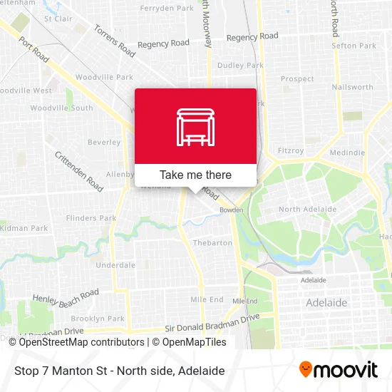 Mapa Stop 7 Manton St - North side