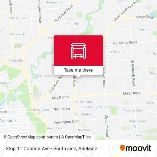 Stop 11 Coorara Ave - South side map