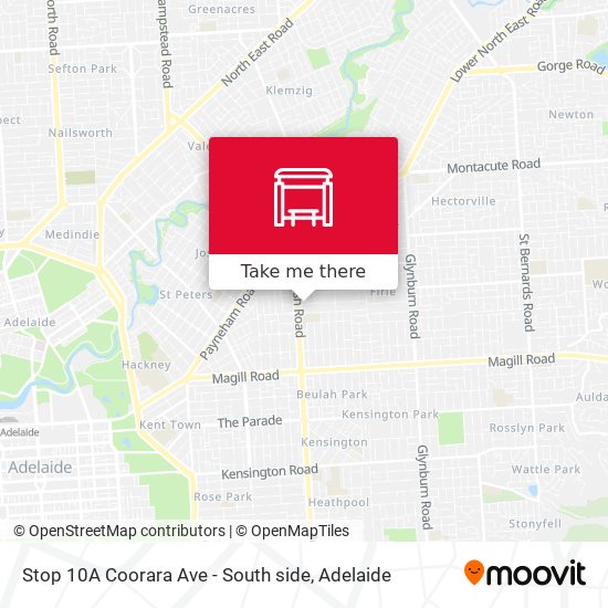 Stop 10A Coorara Ave - South side map