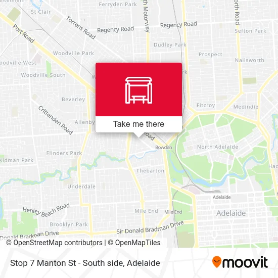 Mapa Stop 7 Manton St - South side