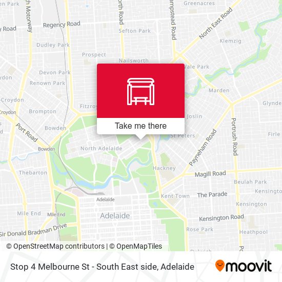 Stop 4 Melbourne St - South East side map