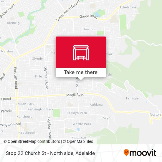 Stop 22 Church St - North side map