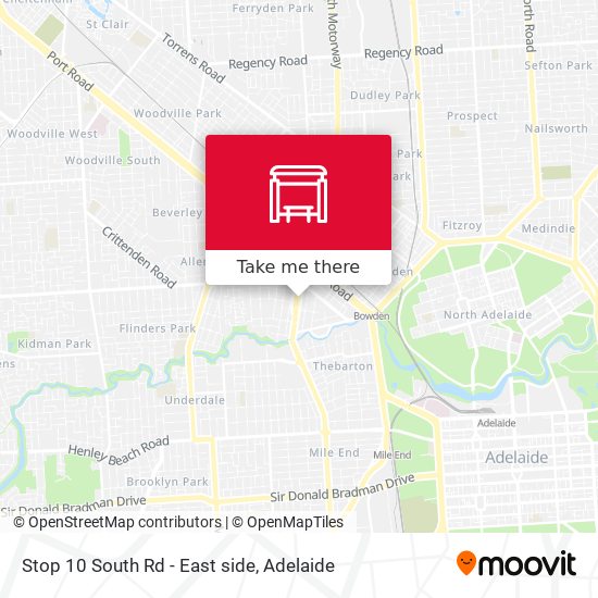Stop 10 South Rd - East side map
