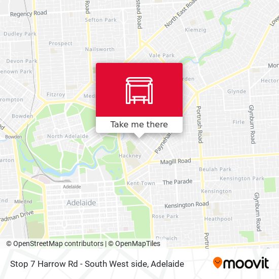 Stop 7 Harrow Rd - South West side map