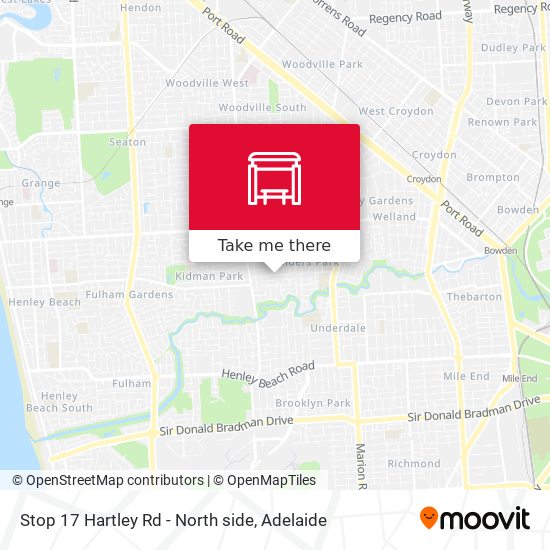 Stop 17 Hartley Rd - North side map