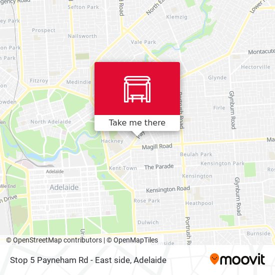 Stop 5 Payneham Rd - East side map