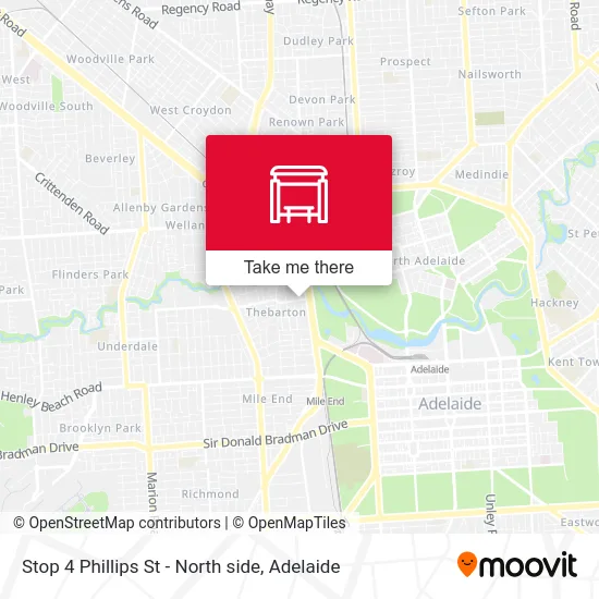 Mapa Stop 4 Phillips St - North side