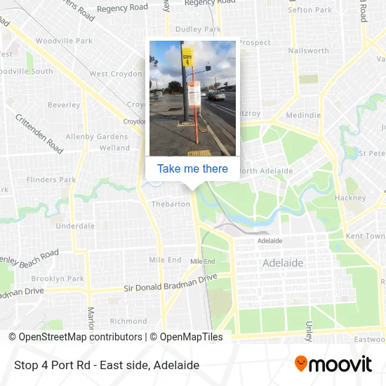 Mapa Stop 4 Port Rd - East side