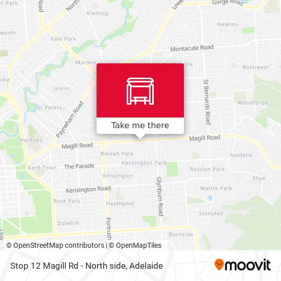 Mapa Stop 12 Magill Rd - North side