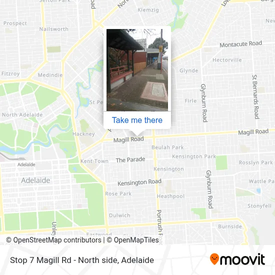 Mapa Stop 7 Magill Rd - North side