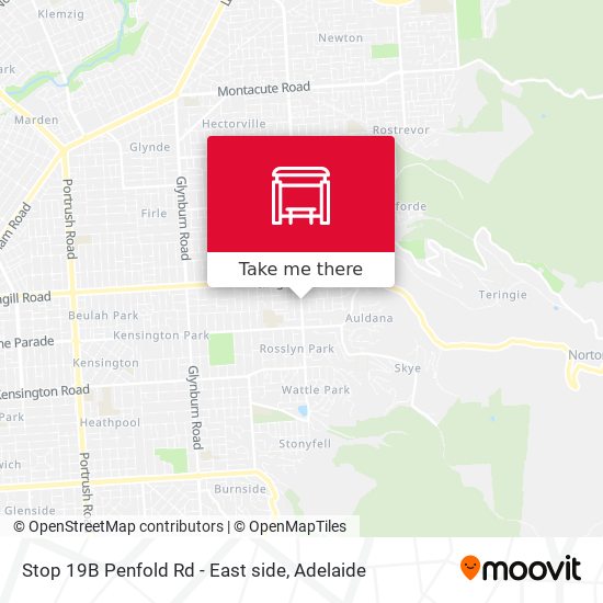 Stop 19B Penfold Rd - East side map