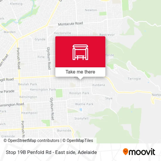 Stop 19B Penfold Rd - East side map