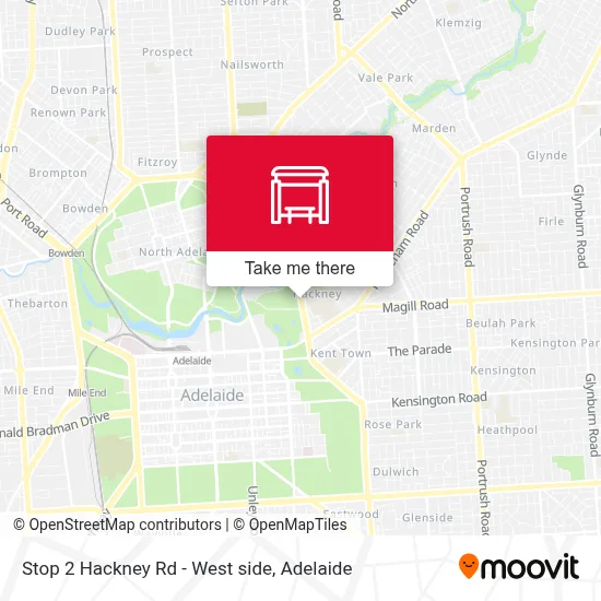 Mapa Stop 2 Hackney Rd - West side