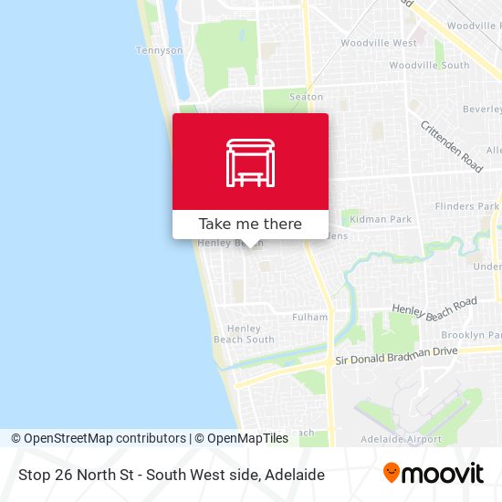 Stop 26 North St - South West side map