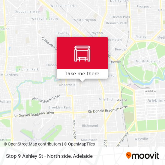 Stop 9 Ashley St - North side map