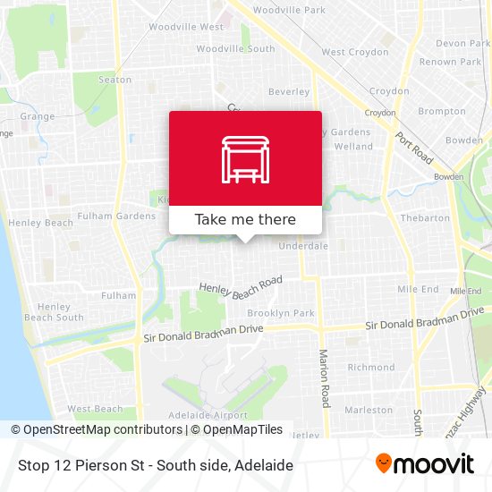 Stop 12 Pierson St - South side map