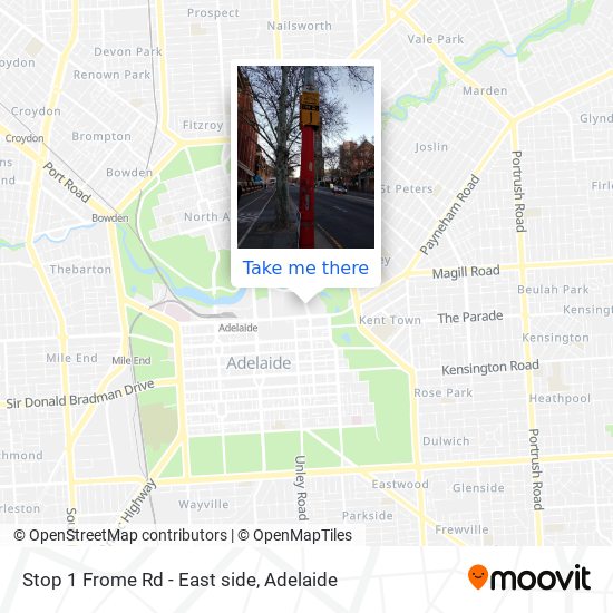 Mapa Stop 1 Frome Rd - East side