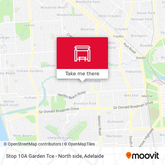 Stop 10A Garden Tce - North side map