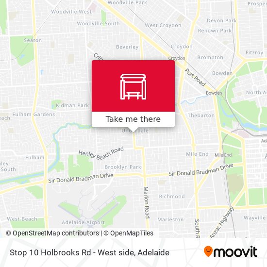 Stop 10 Holbrooks Rd - West side map
