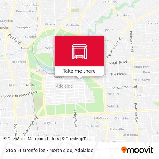 Mapa Stop I1 Grenfell St - North side