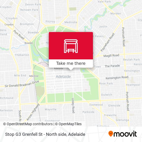 Stop G3 Grenfell St - North side map