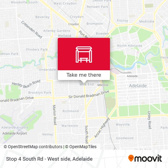 Stop 4 South Rd - West side map