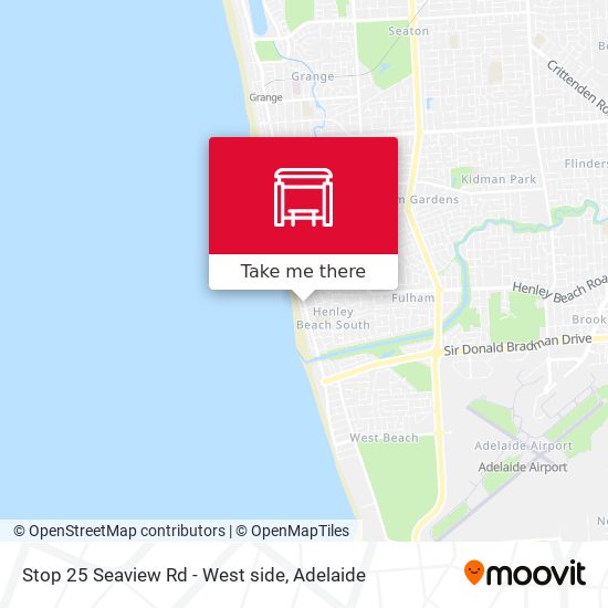 Stop 25 Seaview Rd - West side map