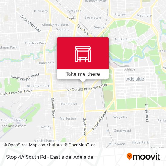 Stop 4A South Rd - East side map