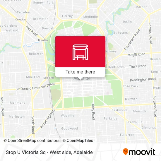 Stop U Victoria Sq - West side map