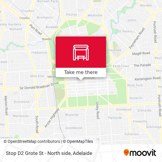 Stop D2 Grote St - North side map