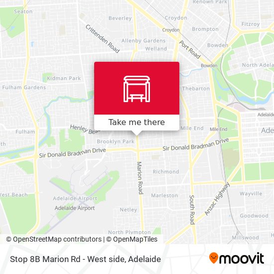 Stop 8B Marion Rd - West side map