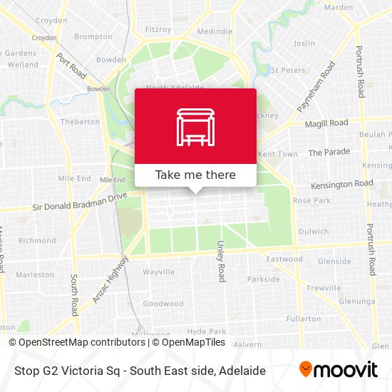 Stop G2 Victoria Sq - South East side map