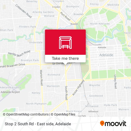 Stop 2 South Rd - East side map