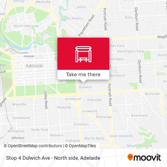 Stop 4 Dulwich Ave - North side map