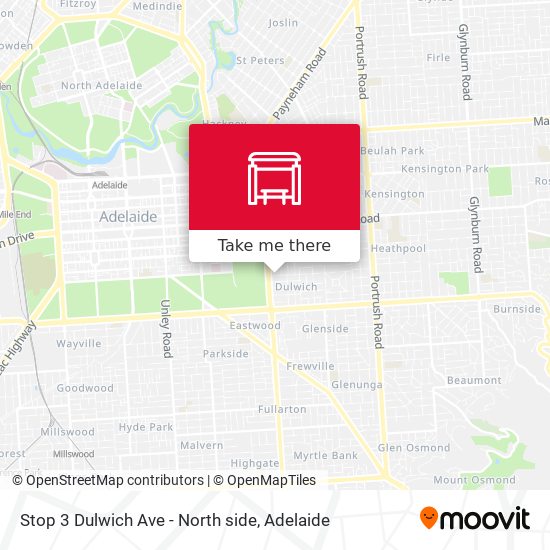 Stop 3 Dulwich Ave - North side map