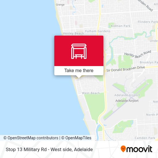 Stop 13 Military Rd - West side map