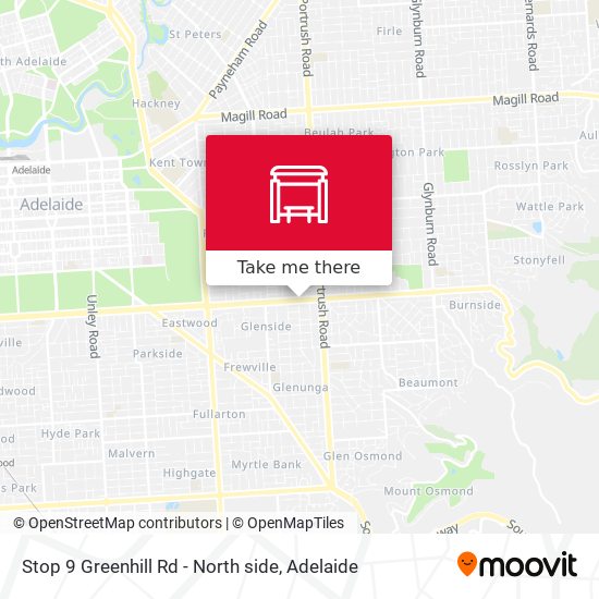 Stop 9 Greenhill Rd - North side map