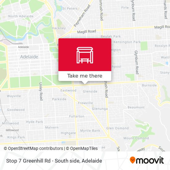 Stop 7 Greenhill Rd - South side map