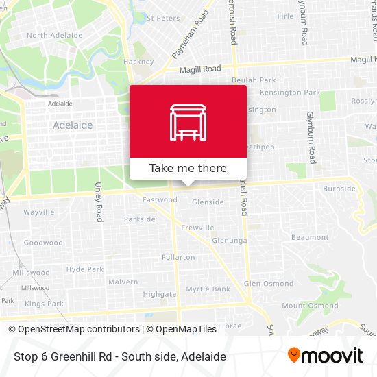 Stop 6 Greenhill Rd - South side map