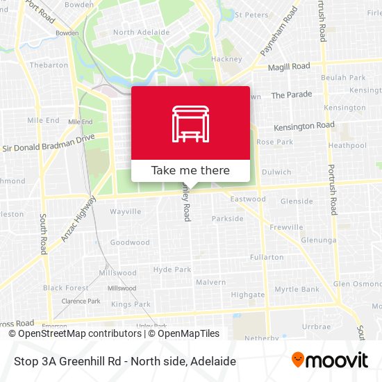 Stop 3A Greenhill Rd - North side map