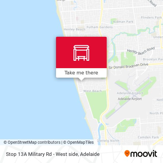 Mapa Stop 13A Military Rd - West side